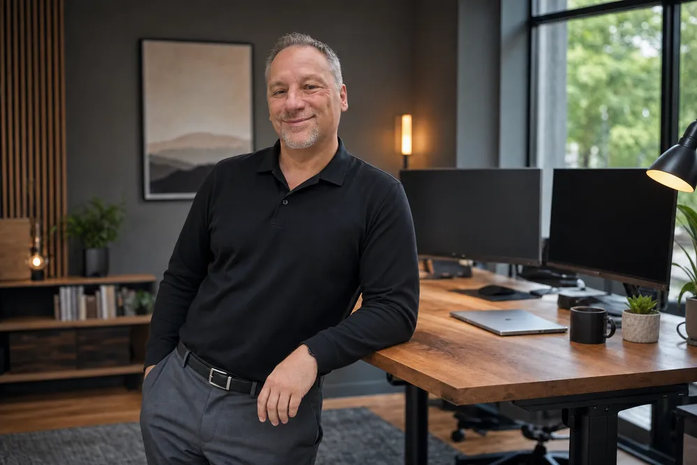 Christopher Abt, Owner & Lead IT Consultant, in the SolviTech IT Solutions office